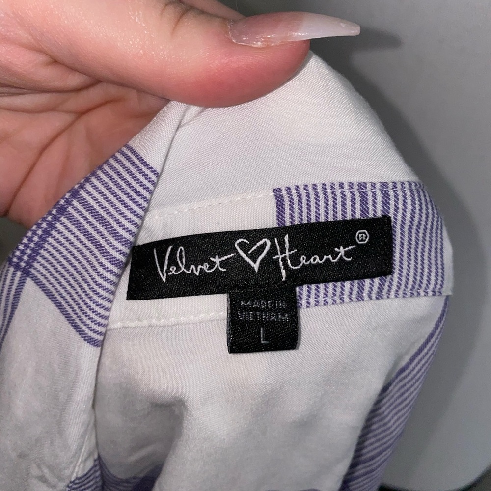 plaid button up blouse - Picture 4 of 4